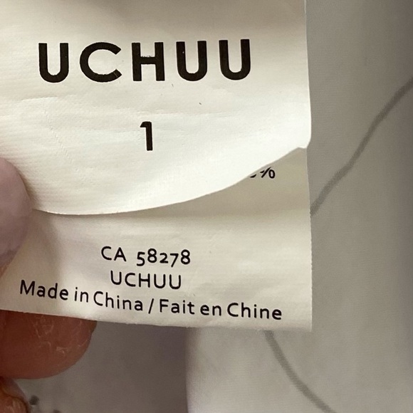 UCHUU cotton boxy dress white grey chunky lightweight sleeveless oversized tunic - Picture 10 of 16